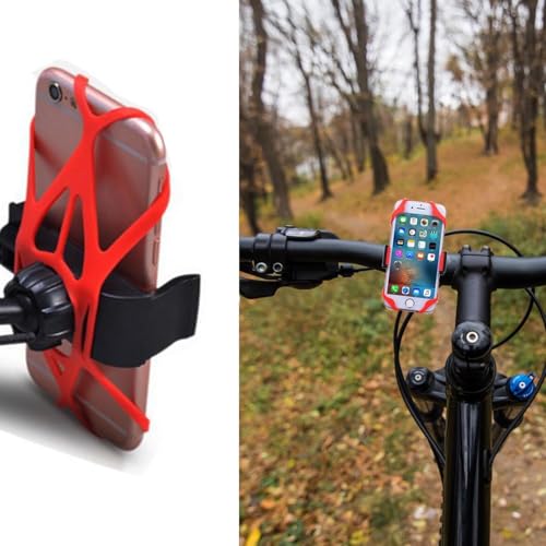 6 Stück Silikon-Handyhalterung, Fahrrad-Handyhalterung, Elastische Silikonhalterung, Handy-Feste Silikonhalterung, Fahrradzubehör