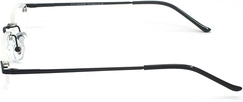 Miniatura 6 de Gafas de lectura sin montura con estuche delgado para hombres y mujeres, negro, dorado y plomizo, azul y rojo