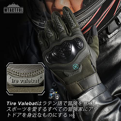 WTACTFUL バイク グローブ スマホ対応 オートバイ手袋 ハー