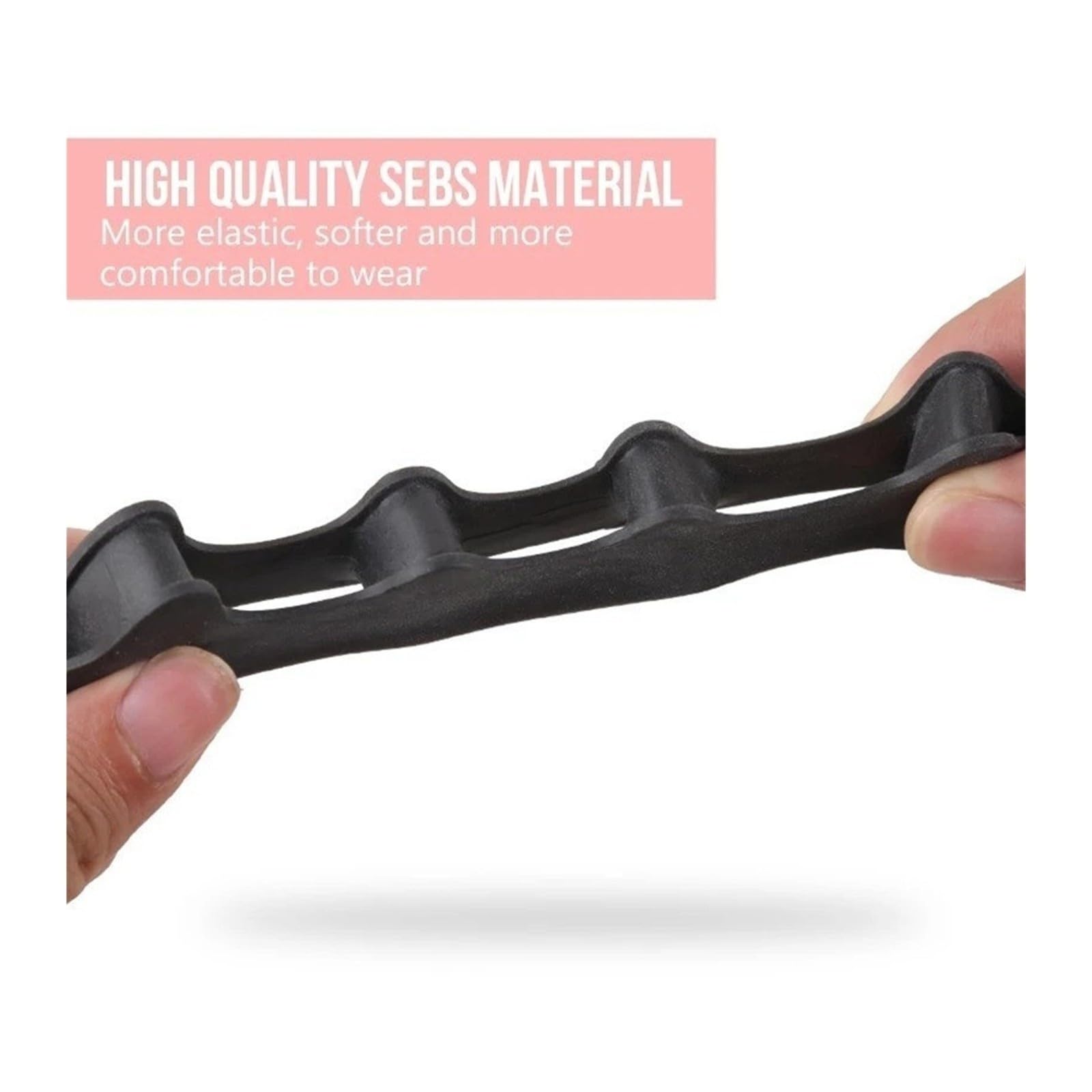 Silicone Toe Separator Stretcher Bunion Protector Finger Pain Relief Foot Care 5 Colors(MUDE)