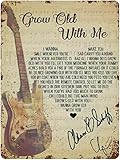Plaque Étain Signe Vieillir Avec Moi Affiche Plaque Murale Unique Art Décoration Pour Salon, Restaurant, Garage 30x40cm