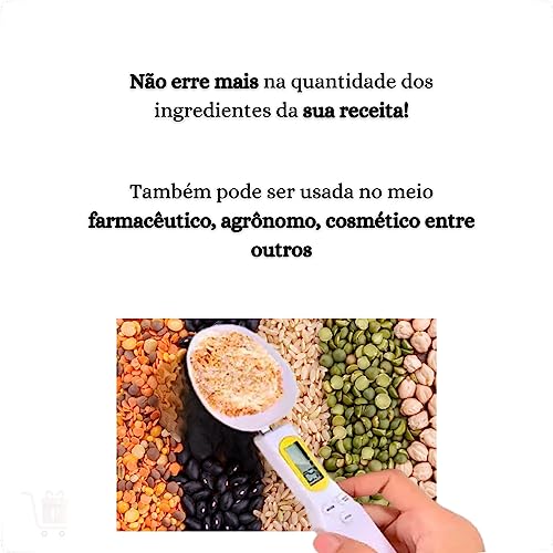 Balança de alimentos portátil LCD digital medidora colher de grama eletrônica de peso de escama de c
