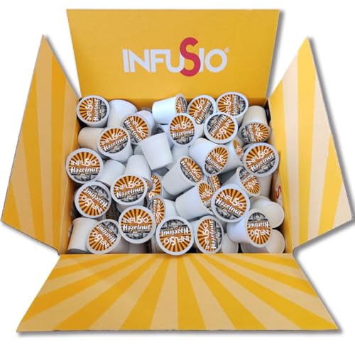 InfuSio Hazelnut Coffee Pods, Single Serve Coffee Pods for Keurig K Cups Brewers - Premium Roasted 96 Count - Thumbnail 2