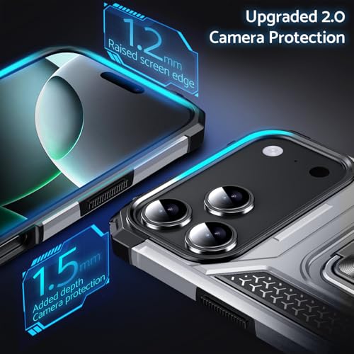 Coque iPhone 17 Pro Max antichoc de qualité militaire DASFOND Argent - 5