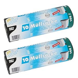 Pap Star 10-20 vuilniszakken Extra breed 140L 80cm x 110cm