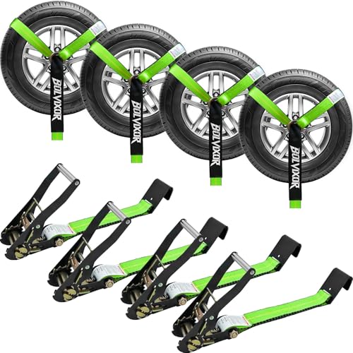 Bolvixor 4 Pack Car Tie Down Straps for Trailers - 2