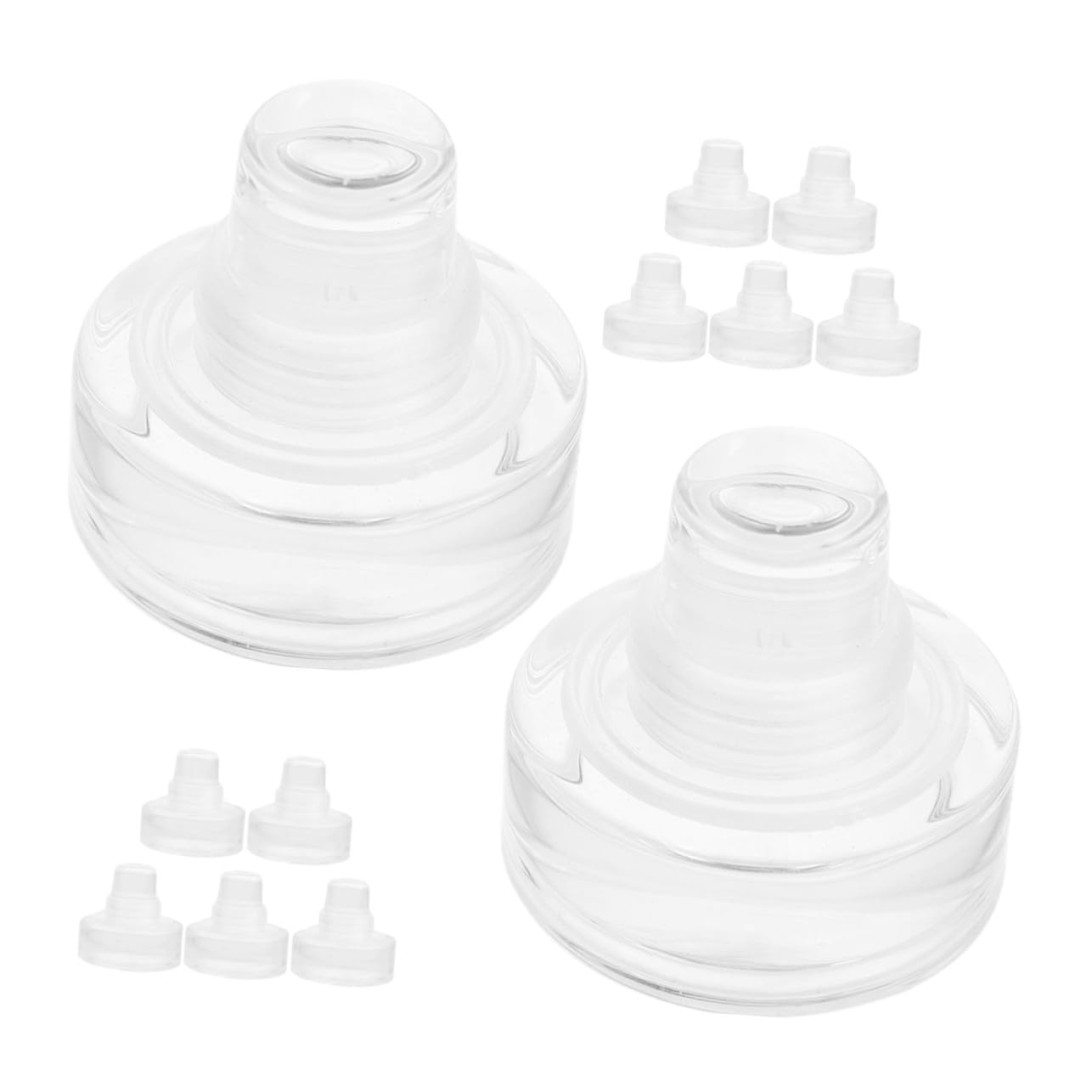12 piezas Tapón de Vino T-shaped de Cristal de Reutilizables Decorativo y Práctico para Botellas Estándar Preserva y Derrames