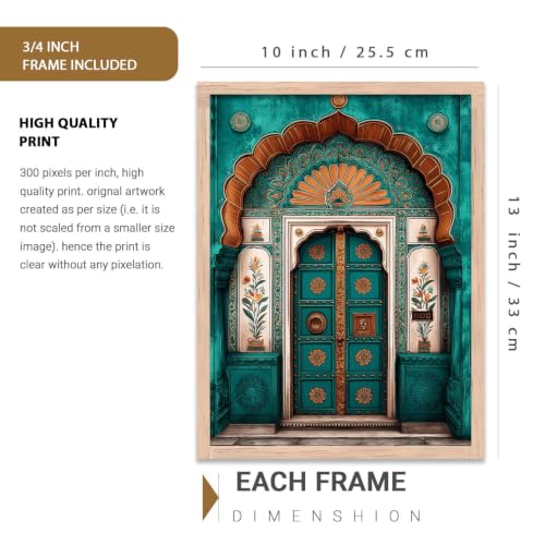 Image of kotart Indian Art Traditional Paintings for Living Room | Framed Wall Painting for Home Room Bedroom Office Wall Decor| Wall Poster With frames Set of 3 (10X13 inch)