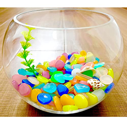 Seetooogames Glow In The Dark Rocks For Decoration,Mixd Color Luminous Plastic Pebble Stones-300Pcs #TOP3