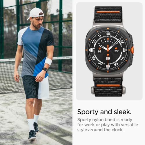 Image of Spigen DuraPro Flex Designed For Samsung Galaxy Watch Ultra Band 47mm Adjustable Solo Loop Band Strap (2024) - Black