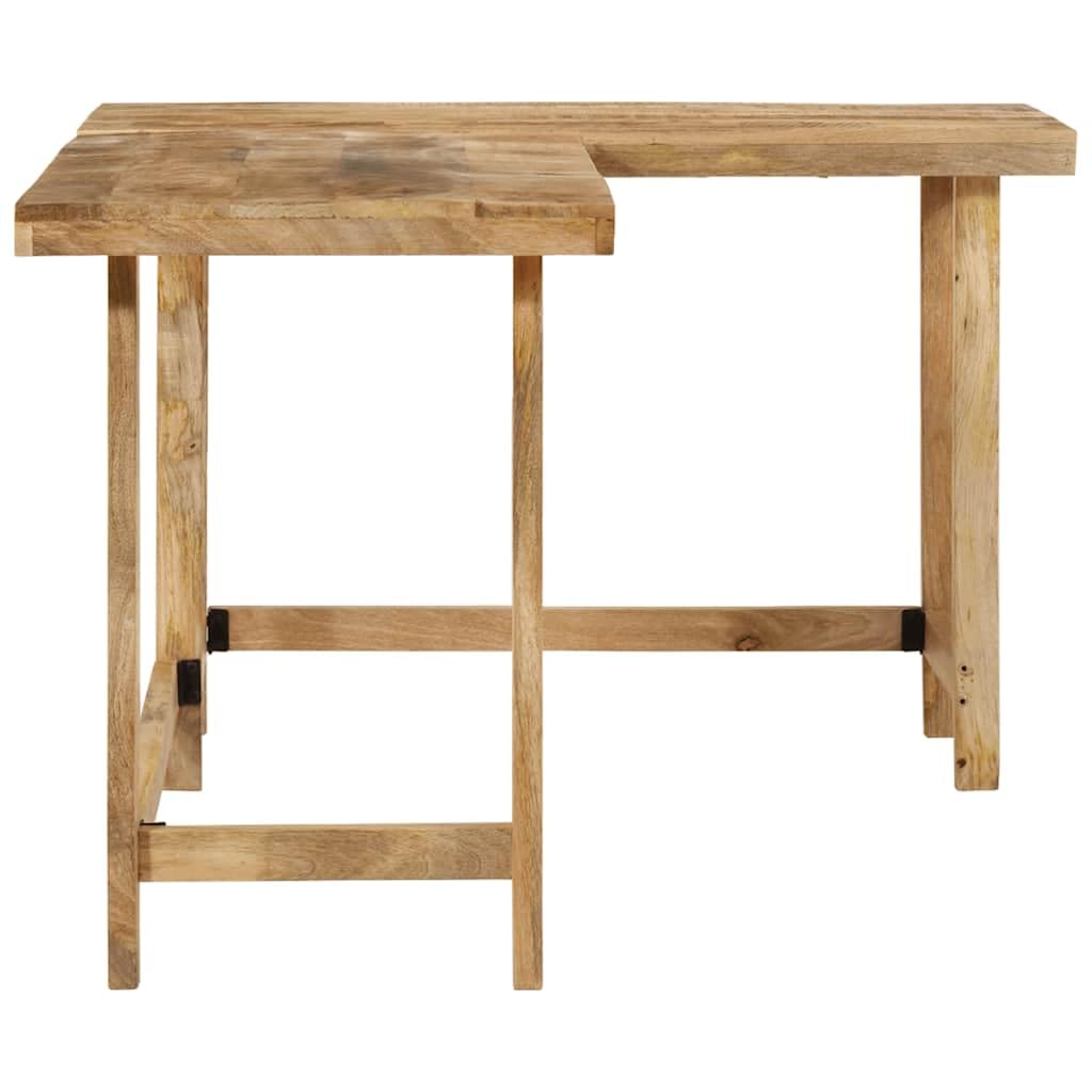 Escritorio 165x110x75 cm Madera de mango macizo en forma de L