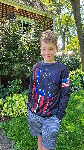 SAYM Boy's Patriotic American Flag USA Crew Neck US Hoodies Sweatshirts4