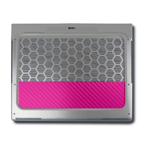 Image of MightySkins Carbon Fiber Skin Compatible With Alienware X16 R1 (2023) Full Wrap Kit - Solid Hot Pink | Protective Durable Textured Carbon Fiber Finish | Easy To Apply & Change Styles | Made in the USA
