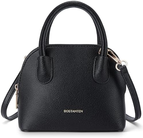 BOSTANTEN Small Crossbody Bag Mini Purses for Women Trendy Cute Vegan Leather Satchel Handbag with Detachable Shoulder Strap