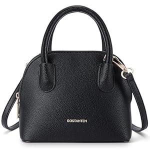BOSTANTEN Small Crossbody Bag Mini Purses for Women Trendy Cute Vegan Leather Satchel Handbag with Detachable Shoulder Strap