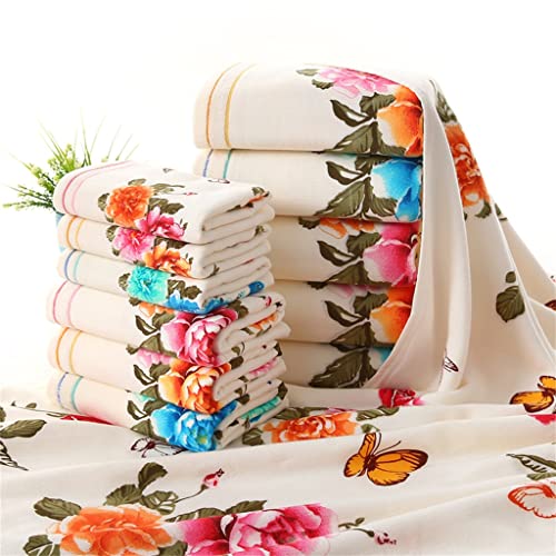 Toalla de algodón de 140x70cm con estampado de peonía suave 4