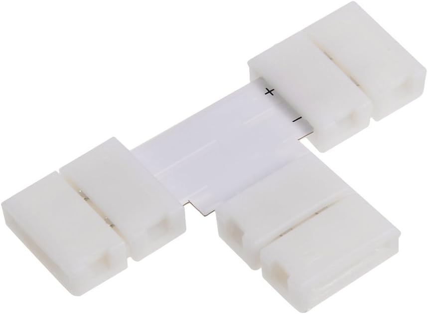 uxcell 5pcs T Shape 2 Pin Fit 5050 LED Chip with 10mm Strip LED Light Strip Connector Extension