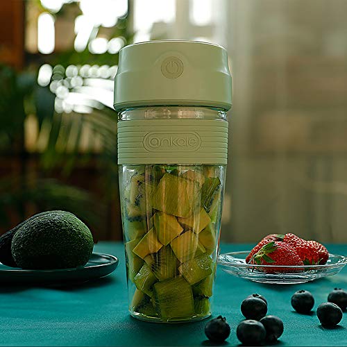 Mini licuadora portátil, batidora de licuadora Personal doméstica Mini Taza exprimidora, Mezclador de Jugo de Fruta 300ML con USB Recargable para el hogar al Aire Libre