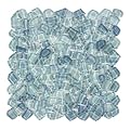 Tenedos HTC253 Aqua Pebble Glass Mosaic Tile – 1 Sheet of Irregular Blue-Green Glossy Pebble Shapes for Backsplash, Shower Walls & Bathroom Decor (12x12 in)