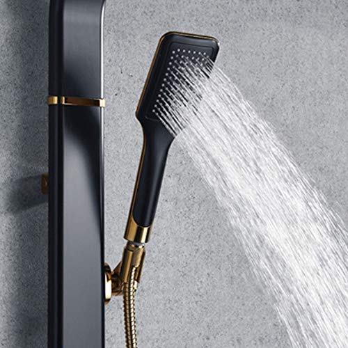 Pomme de douche Smart Control avec tablette de rangement blanche et or - 6