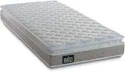 Colchão Solteiro Espuma D33 Millenium 88x188x19cm Bege/branco c/pillow top