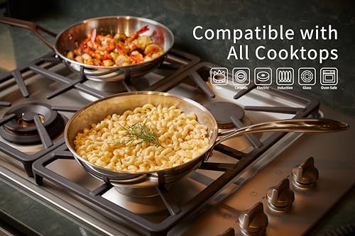 SANFELA 5 Ply Clad 10 Pcs Stainless Steel Pots and Pans Set - image 7