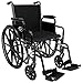Karman LT-700T-20W 20 in. 36 lbs Height Adujustable Seat Lightweight Steel Wheelchair with Removable Armrest, Silver Vein