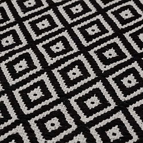 Sealskin Trellis Badteppich 60x60 cm Baumwolle Schwarz, 800107 – Ansicht 5