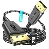 【HAUTE RÉSOLUTION & FLUIDITÉ】 Ce câble DP 16K prend en charge 16K@60Hz, rétrocompatible avec 8K@120Hz, 4K@240Hz et 2K@360Hz, avec une bande passante allant jusqu’à 80 Gbps. Avec HDR, Dynamic HDR10+ et UHD eARC, il offre des détails nets et des mouvements fluides pour une expérience visuelle optimale.
