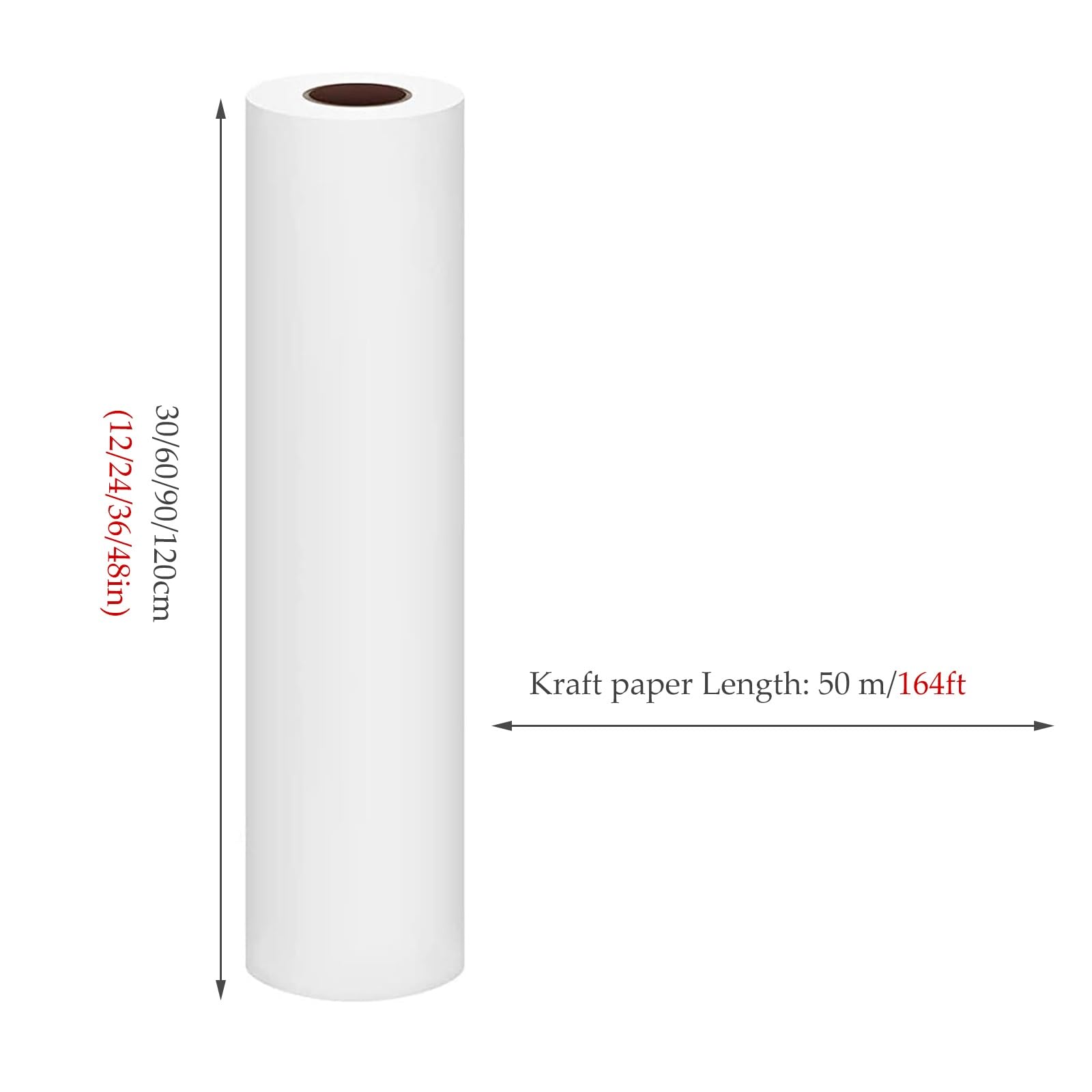 Rollo de papel kraft Monitor Rodillos de papel montados en la pared, Rollo de papel kraft resistente y cortador, negro, Rollos de papel kraft resistente para decoraciones de pared menús tableros de di