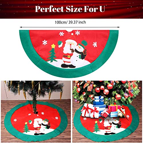 Agm Christmas Tree Skirt, 40'' Xmas Ornaments For Christmas Holiday Indoor Outdoor Decoration #TOP2