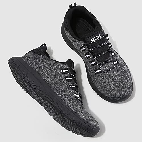 Vocntvy Walking Shoes For Women Slip On Arch Support Slip Resistance Tennis Sneakers Ladies Ultra Lightweight Comfortable Memory Foam Dark Grey Black Us 8 #TOP5