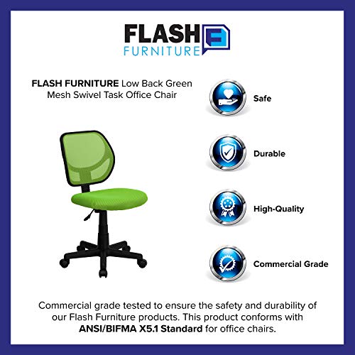 Flash Furniture Neri Low Back Green Mesh Swivel Task Office Chair #TOP19