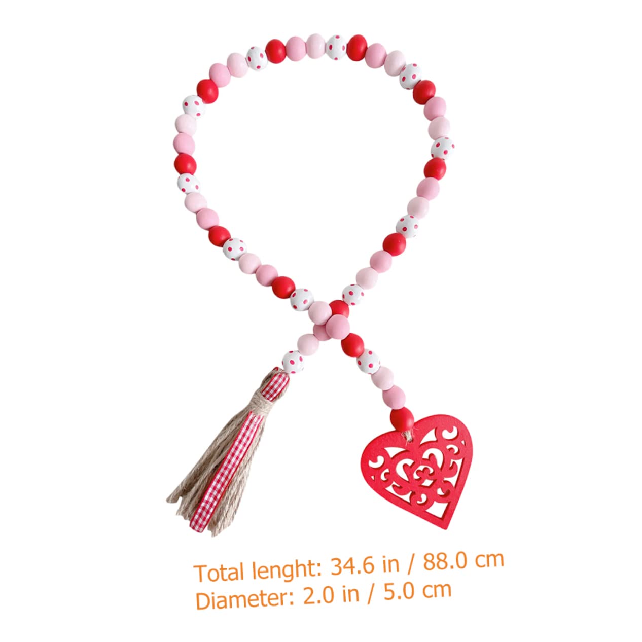 Alipis 5pièces Guirlande Bois à Perles avec Franges pour Décoration Saint-Valentin Accessoire Élégant pour Fêtes Et Événements Spéciaux