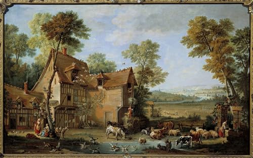 Affiche artistique Jean Baptiste Oudry pour grand mur de bureau