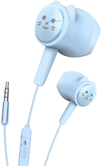 FunBlast Earphone for Kids ? Colorful Cat Design Earphone for Girls, Stylish Stereo Earphones Wired with Mic for Girls/Boys, Earphone for Gaming, Best Gifts for Birthday