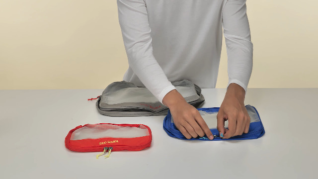 Tatonka Inpakkubussen mesh pocket set (3 stuks) - drie platte netvakken in verschillende maten - voor het overzichtelijk opbergen van bagage in koffer of reistas