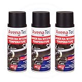 schwarz seidenglanz ral  Avena Color 3 x Hochtemperaturlack Schwarz 400 ml Auto KFZ Seidenglänzend
