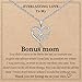 EYQV Gifts for Bonus Mom Necklace Mothers Day Christmas Valentines Birthday Gifts for Bonus Mom, Stocking Stuffers for Women Adults Presents