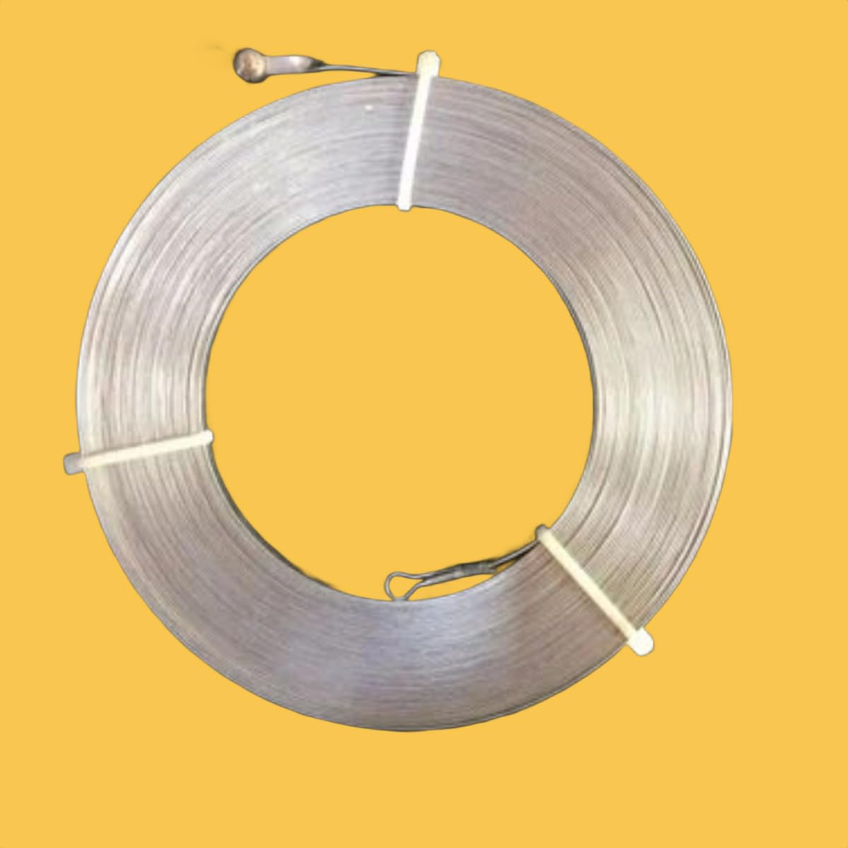 10 Meter GI Wire Puller Spring | Galvanized Iron Cable Pulling Wire for Electrical Conduit Wiring | Flexible Fish Tape Wire Pulling Tool for Electricians