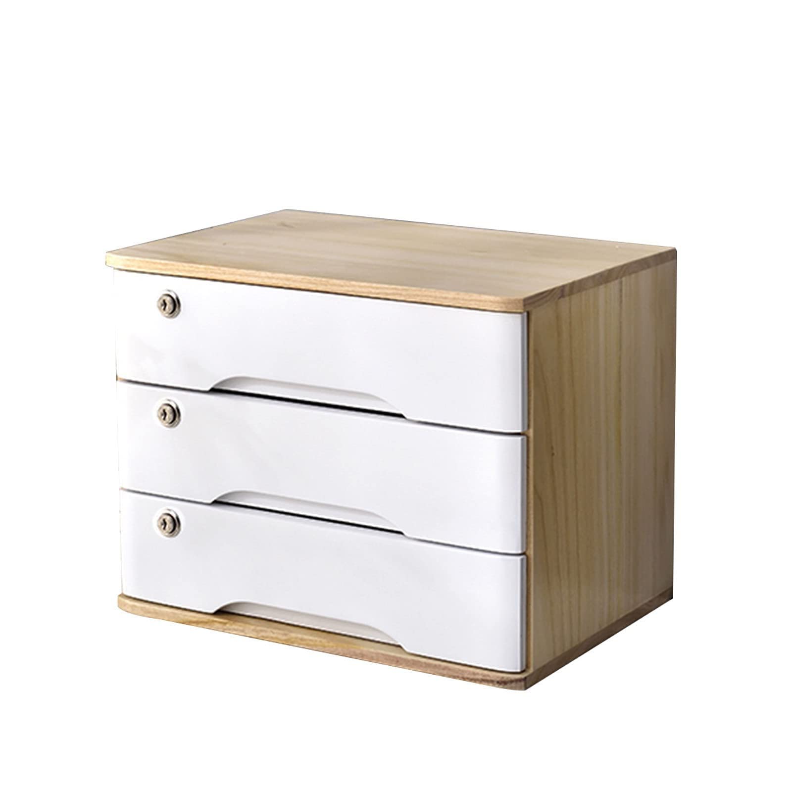 TEmkin Schreibtisch-Organizer aus Holz – Bürobedarf, A4-/Quittungsablage-Organizer, Schreibtisch-Aufbewahrungsbox für Küchentheke, Kommode, Tischplatte, Holz-Ablage-Organizer, Drucker (3-lagig)