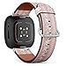 CJBROES Replacement Leather Watch Band, Compatible with Fitbit Versa 3 and Fitbit Sense of Wristband Bracelet Accessory - lace-Branches-Roses