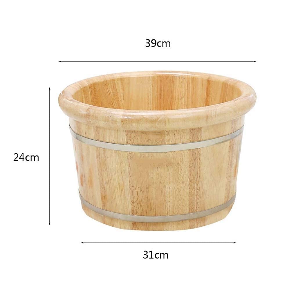 Vaschetta per pediluvio, Vaschetta per pediluvio in Legno, Secchio per Vasca per pediluvio, Massaggio, Spa, Sauna, Ammollo, Pediluvio Secchio in Legno Spa per pediluvi Lavabo per Uso Domestico