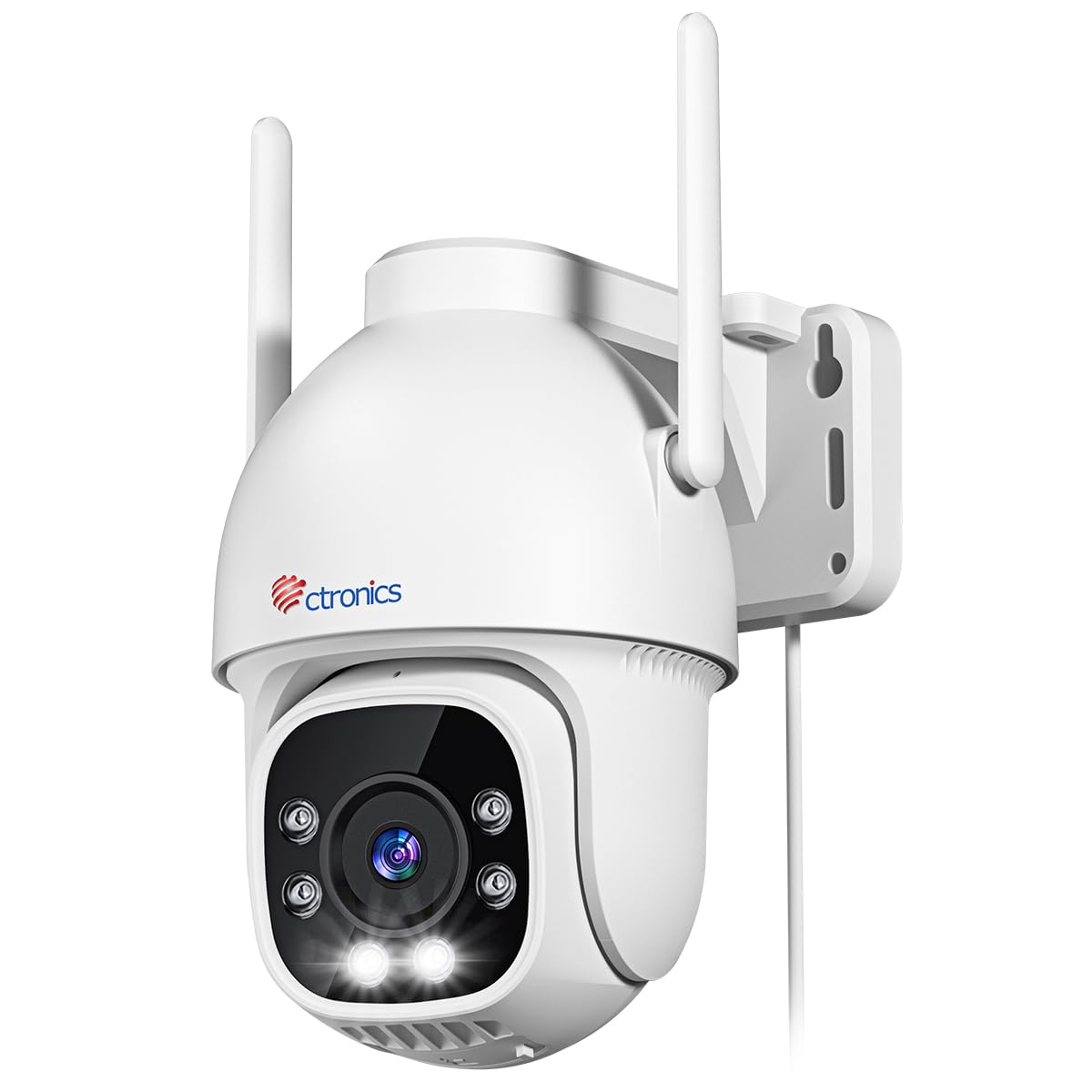 Ctronics 3G/4G LTE Camara Vigilancia Exterior con Tarjeta SIM, 360° PTZ Cámara IP Sin WiFi, Detección Humana, Seguimiento Automático, 30M Visión Nocturna Color, Audio Bidireccional, IP66 (Blanco) | 360° PTZ, Sin WiFi, Detección Humana, Seguimiento Automát