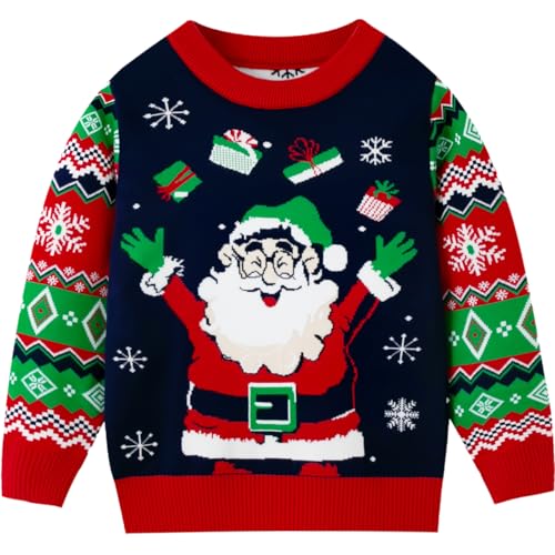 Toddler Ugly Christmas Sweater Boy Girl Funny Xmas Sweatshirt Kids Reindeer Santa Knit Pullover Holiday Tops 3-7 Years 1 Toddler Ugly Christmas Sweater Boy Girl Funny Xmas Sweatshirt Kids Reindeer Santa Knit Pullover Holiday Tops 3-7 Years
