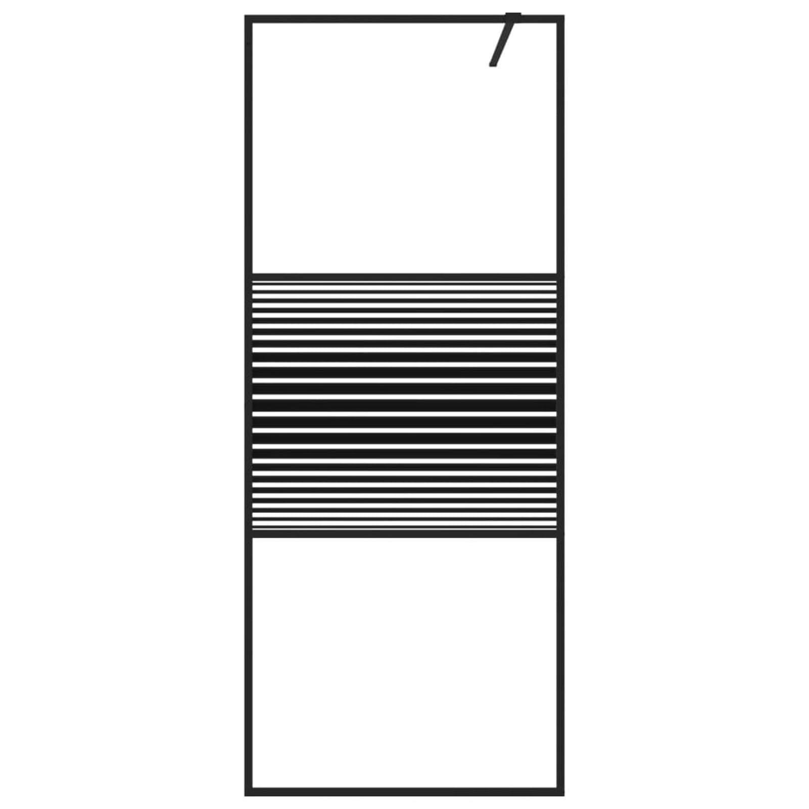 Mampara de Ducha Vidrio ESG Transparente Negro 80x195 cm, Mampara Bañera, Mampara Baño Ducha, Cabina De Ducha, Mampara Baño