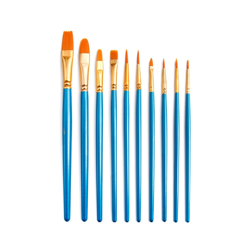 Juego De 16 Pinceles para Óleo, Pinceles De Madera, Paleta De Plástico, Herramienta De Dibujo De Grafiti para Manualidades