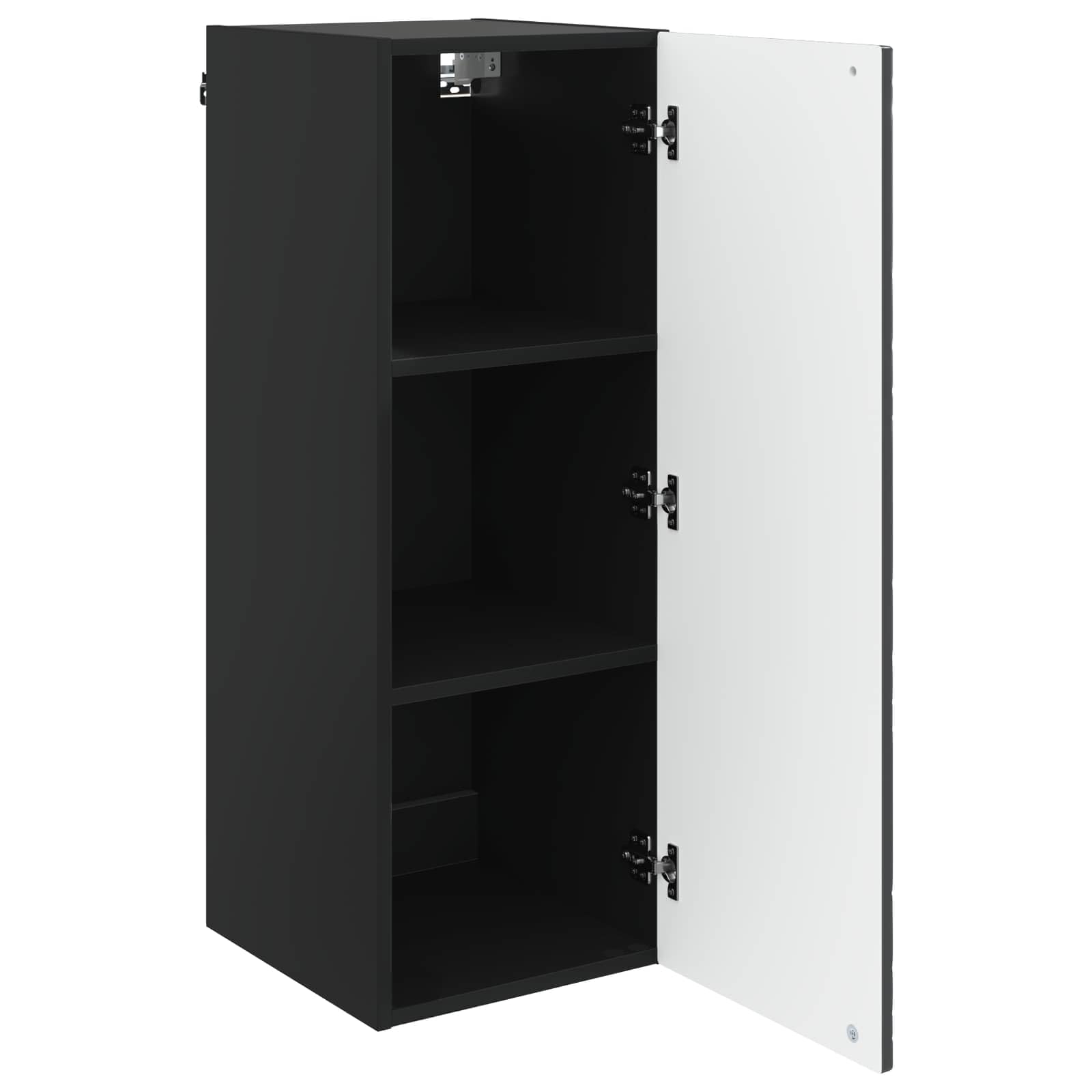 Armoire murale noire 33 x 34,5 x 90 cm en bois
