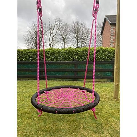 Pink Crow Nest Basket Spider web swing seat 95cm Perfect for Climbing frames / Swing sets Cover
