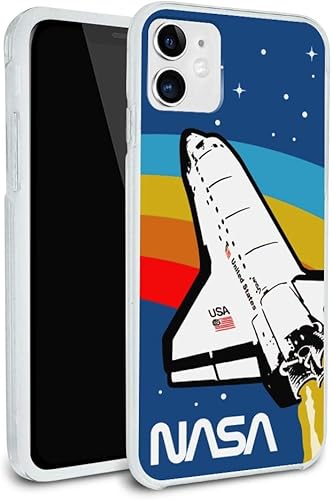Funda híbrida de goma híbrida con logotipo de la NASA con arco iris, compatible con iPhone 8, 8 Plus, X, 11, 11 Pro, 11 Pro Max de Apple